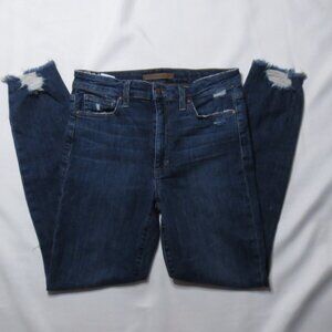 JOE’S JEANS womens JEANS blue DENIM mid-rise DISTRESSED frayed hems SIZE 28